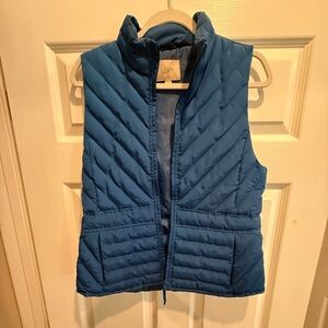 LOFT Navy Quilted Vest